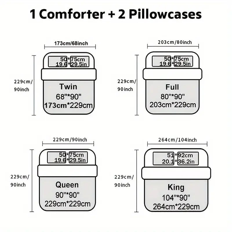 King & Queen Duvet Cover Bedding Set