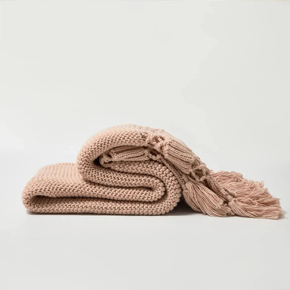 Handwoven Nordic Tassel Blanket Luxury Throw