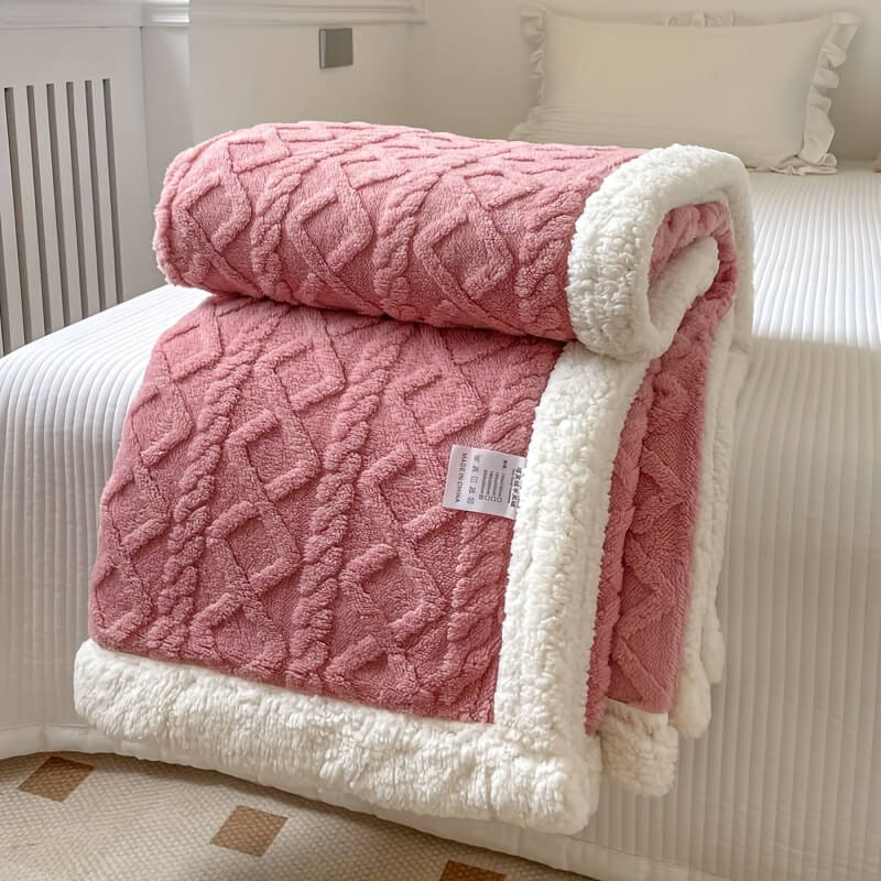 Sherpa Fleece Throw Blanket