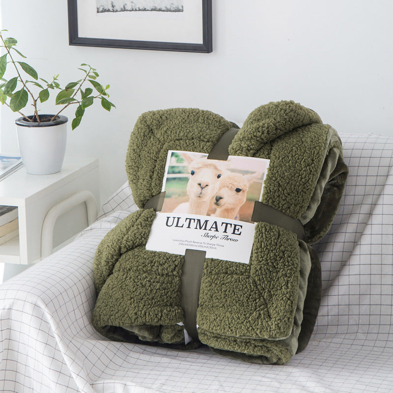 Double Layer Fleece Throw Blanket