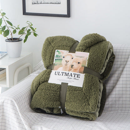 Double Layer Fleece Throw Blanket
