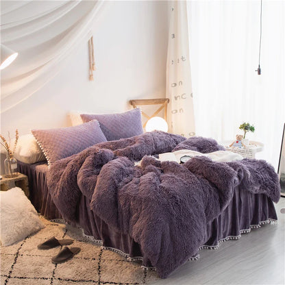 Velvet Duvet Cover - 4 Piece Bedding Set