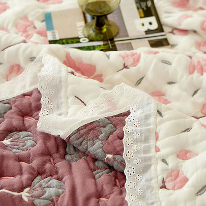 Cherry Blossom Bamboo Fiber Luxury Quilt