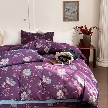 Flower Bedding Set - Cotton Duvet Cover(4 PCS)