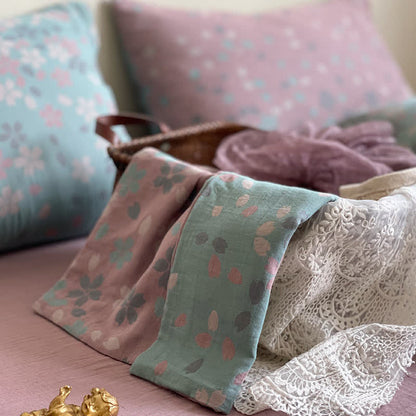 Floral Bedding Set - Lavender Duvet Cover & Flat Sheet (4 PCS)