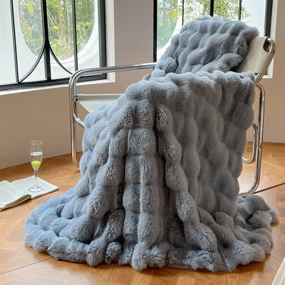 Faux Rabbit Fur Blanket