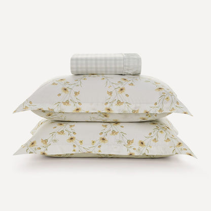 Florata Fitted Sheet and Pillowcases – 200 Thread Count