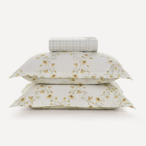 Florata Fitted Sheet and Pillowcases – 200 Thread Count