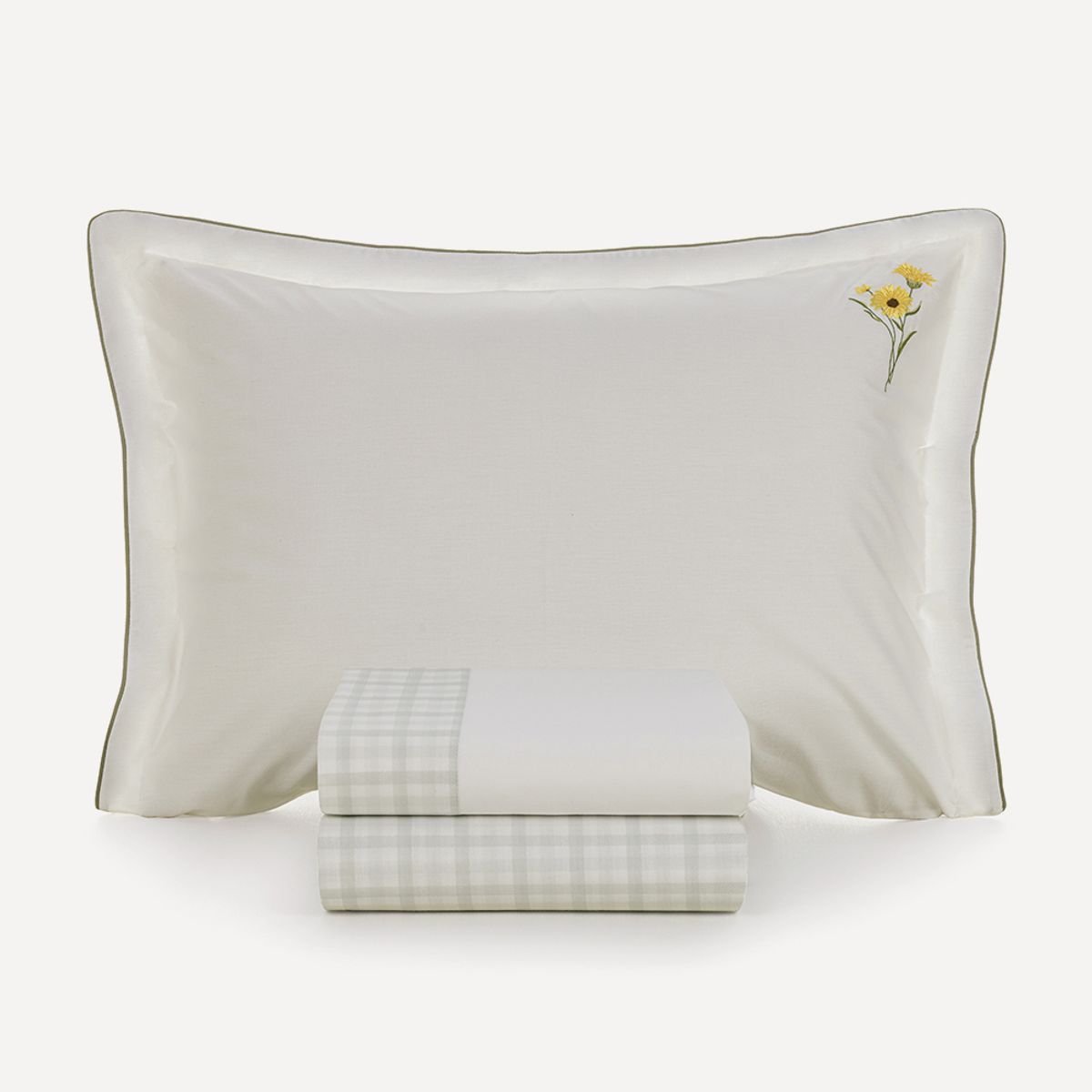 Florata King Bed Sheet Set – 200 Thread Count – 100% Cotton – White