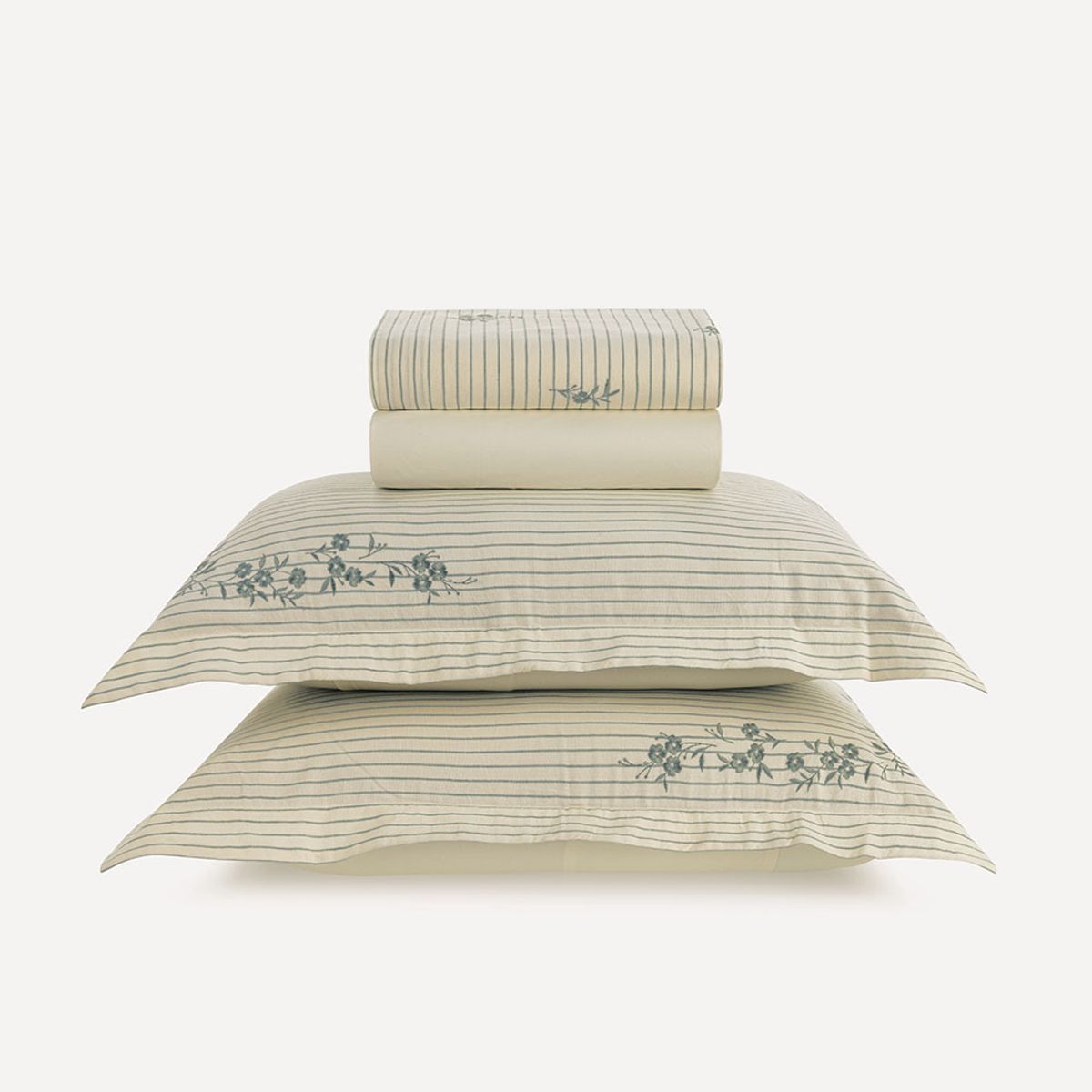 Elise Queen Bed Sheet Set – 200 Thread Count – Embroidered