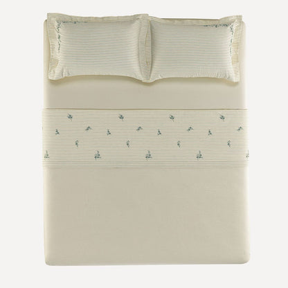 Elise Queen Bed Sheet Set – 200 Thread Count – Embroidered