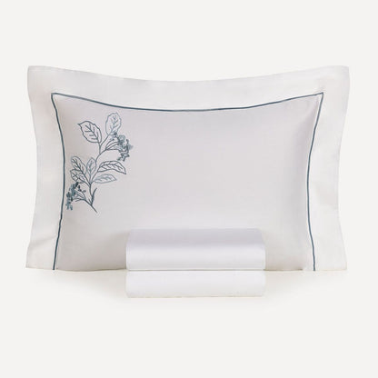 Aster Double Bed Sheet Set – 300 Thread Count – 100% Cotton – Embroidered