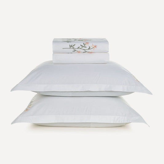 Briana Queen Bed Sheet Set – 200 Thread Count – 100% Cotton – Embroidered