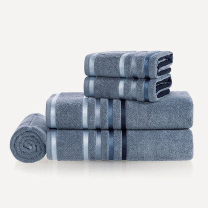 Lumina 5-Piece Combed Cotton Towel Set – 4 Colours