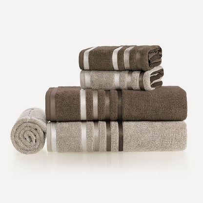 Lumina 5-Piece Combed Cotton Towel Set – 4 Colours