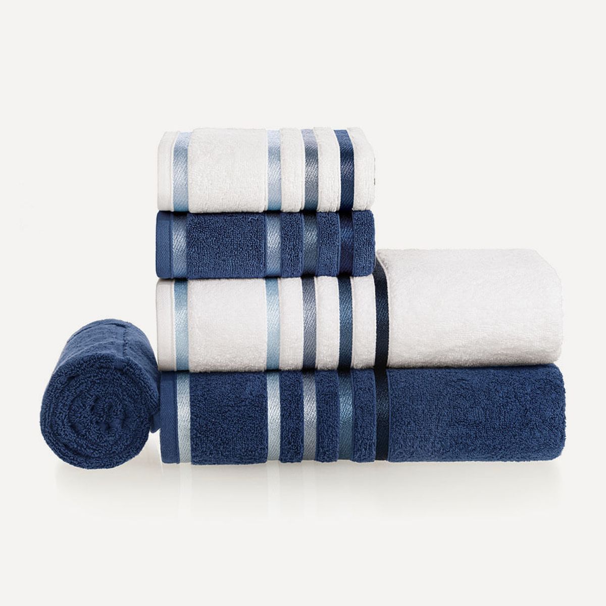 Lumina 5-Piece Combed Cotton Towel Set – 4 Colours