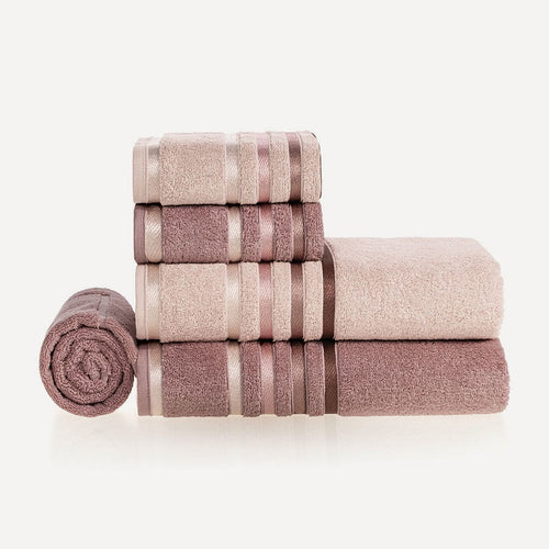 Lumina 5-Piece Combed Cotton Towel Set – 4 Colours