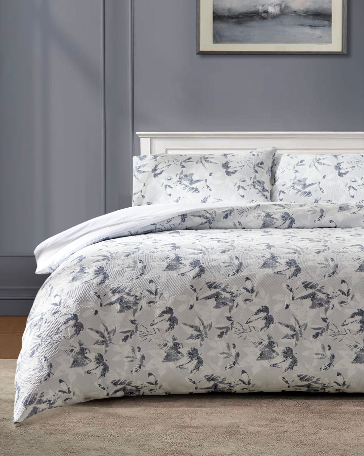 Maple Leaf Jacquard Duvet Set