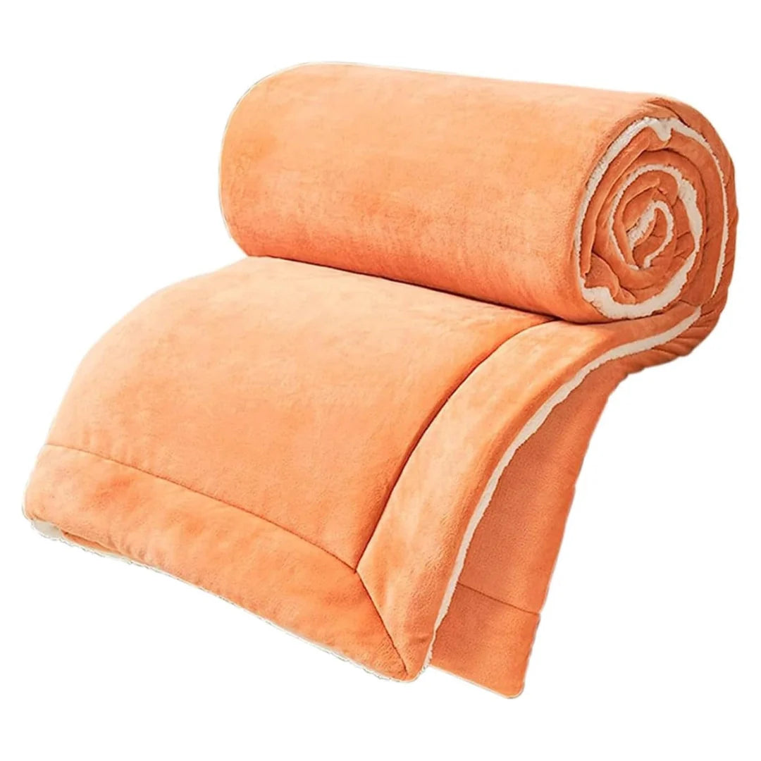 Sherpa Flannel Throw Blanket