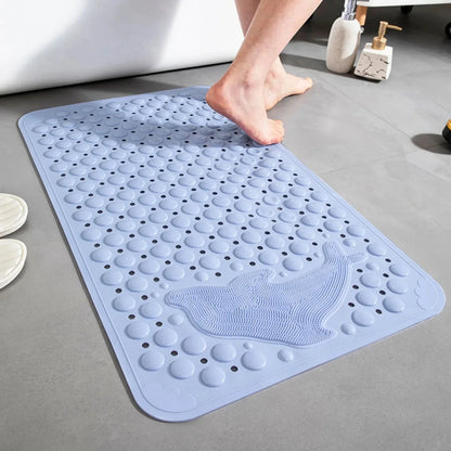 Non-Slip Bathtub Mat with Foot Scrubber