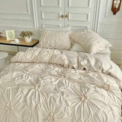 Ruffle Flower Bedding Set 3PCS