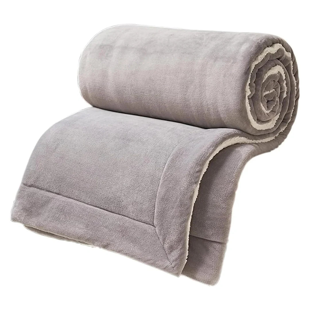 Sherpa Flannel Throw Blanket