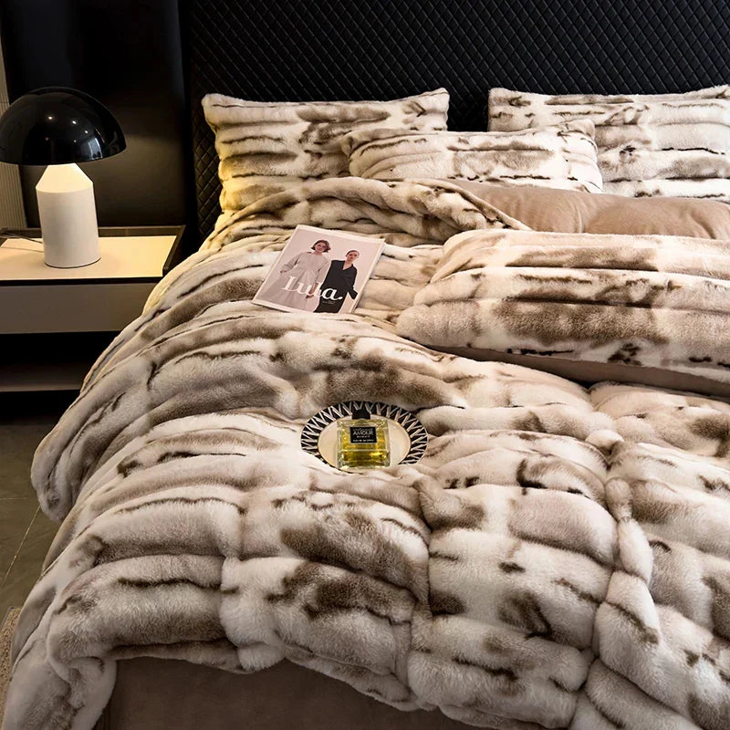 Velvet Bedding Set - Faux Fur Ultra Soft (4PCS)