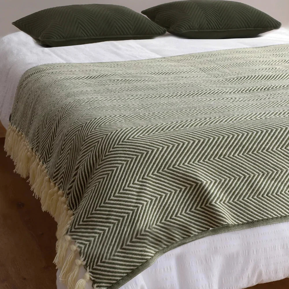Chevron Throw Blanket with Fringe