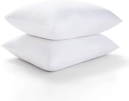 GB TEXTILE NIGHTSLEEP Pack of 2 Pillows, Luxury PLAIN Bounce Back Hollow Fibre Filling Pillow