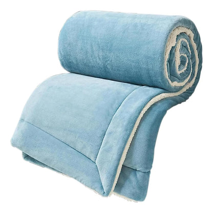 Sherpa Flannel Throw Blanket