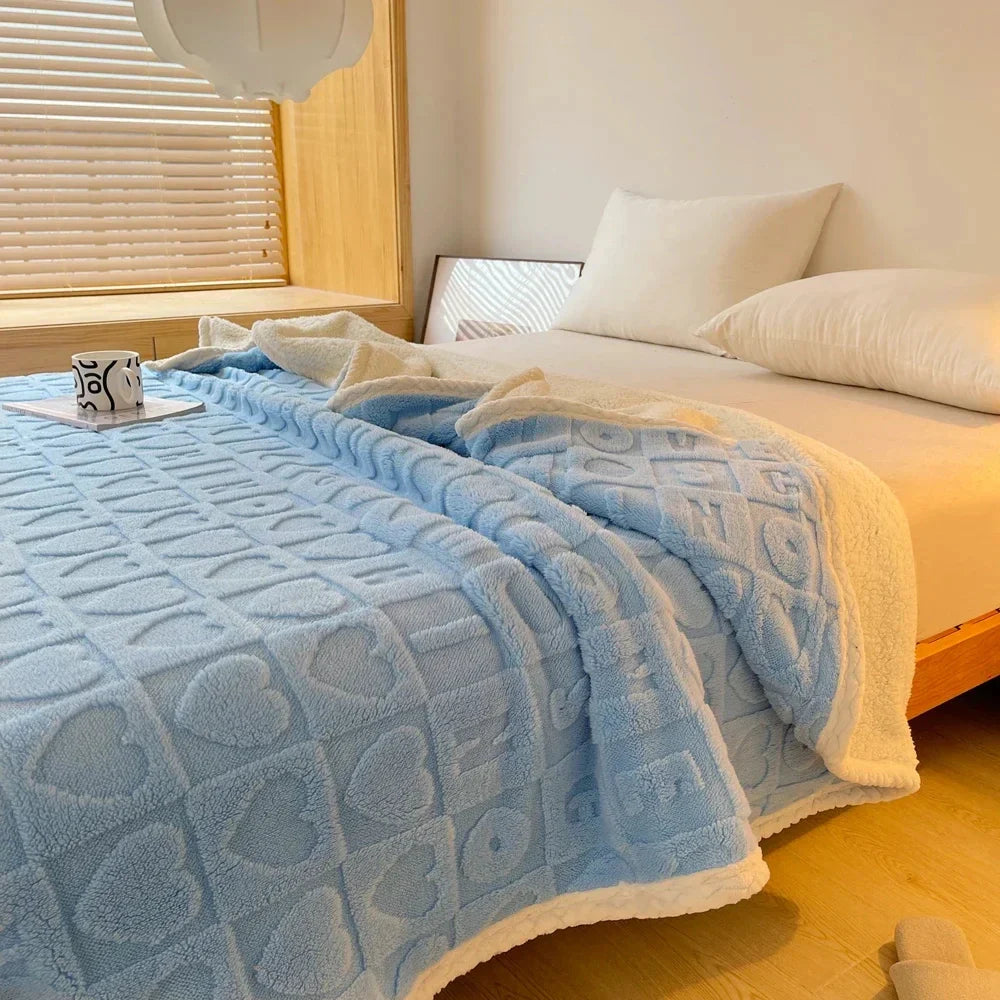 Heart Hug Sherpa Blanket