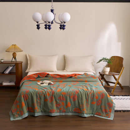 Ginkgo Leaf Cotton Quilt Reversible
