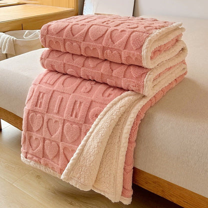 Heart Hug Sherpa Blanket