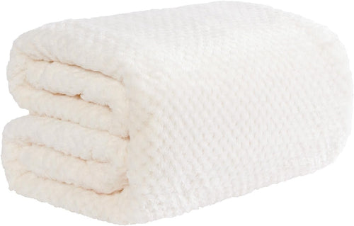 Dreamscene Sofa Throw Blanket, Soft Cosy Warm Honeycomb Waffle Fluffy Fleece Blankets for Bed Single Bed Throws Faux Fur Charcoal Grey Throw for Sofa, 125 x 150cm