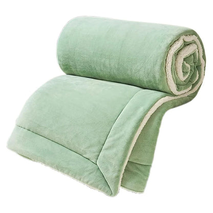 Sherpa Flannel Throw Blanket