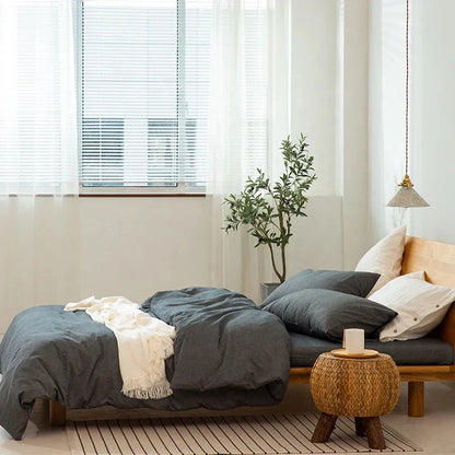 100% Cotton Duvet Cover Set - Japanese Style