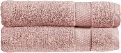 Christy Refresh Bathroom Towel Set | Set of 4 | 2 Bath 2 Hand | Quick Dry | Gentle Pastel Tones | Soft Absorbent Shower Towels | 100% Cotton 550GSM | Driftwood Brown