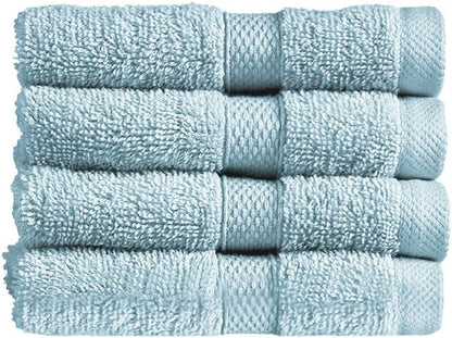 Christy Refresh Bathroom Towel Set | Set of 4 | 2 Bath 2 Hand | Quick Dry | Gentle Pastel Tones | Soft Absorbent Shower Towels | 100% Cotton 550GSM | Driftwood Brown