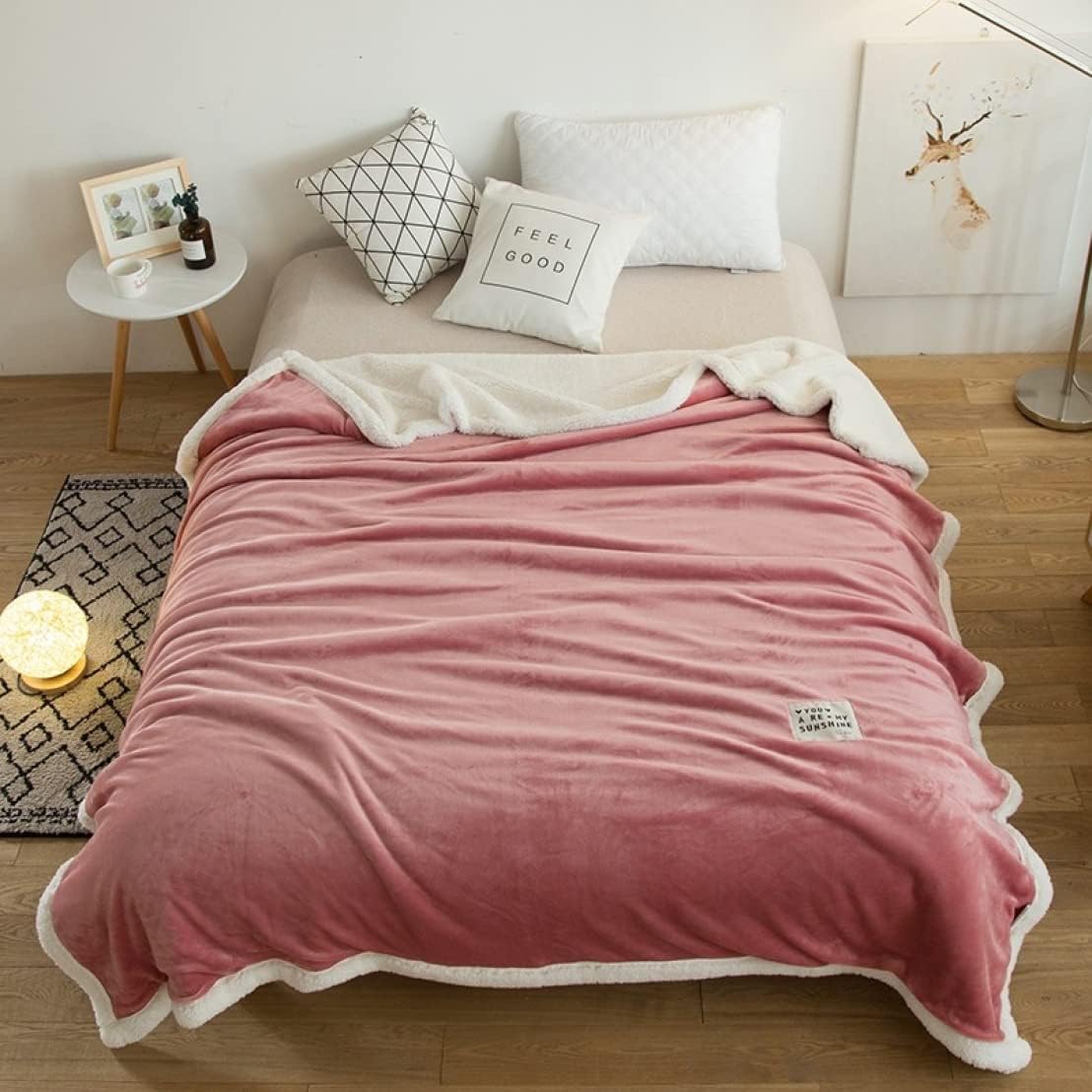 Cozy Sherpa Fleece Sofa Blanket