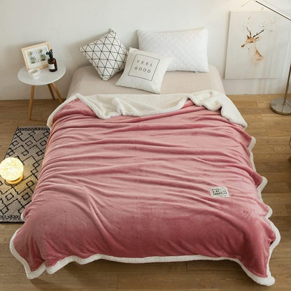 Cozy Sherpa Fleece Sofa Blanket