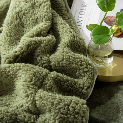 Double Layer Fleece Throw Blanket