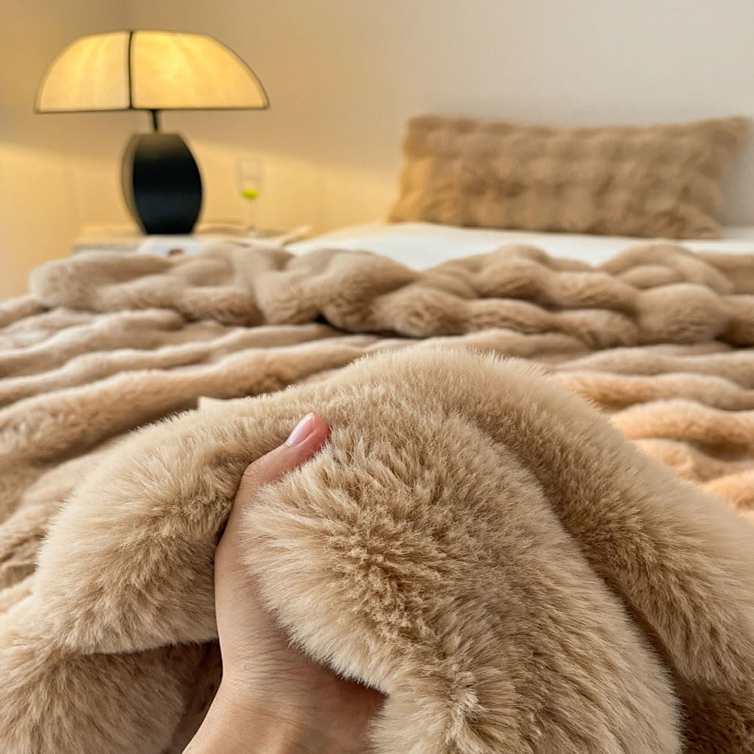 Faux Rabbit Fur Blanket