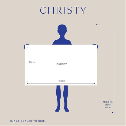 Christy Antalya Large Bath Towels | Set of 6 | 100% Turkish Cotton | 600GSM | Soft Plush Luxury Towel Set | 2 Bath Towels 2 Hand Towels 2 Face Cloths | Quick Dry | Denim Blue