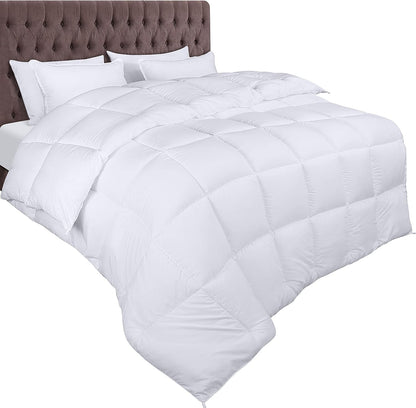 Utopia Bedding Duvet Double,10.5 Tog coverless Duvet with Corner Tabs, Box Stitched Quilt (Double, Grey)