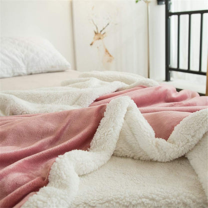 Cozy Sherpa Fleece Sofa Blanket