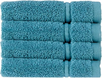 Christy Antalya Large Bath Towels | Set of 6 | 100% Turkish Cotton | 600GSM | Soft Plush Luxury Towel Set | 2 Bath Towels 2 Hand Towels 2 Face Cloths | Quick Dry | Denim Blue