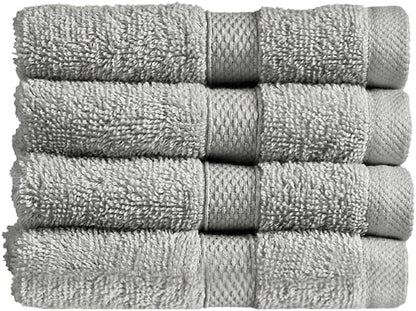 Christy Refresh Bathroom Towel Set | Set of 4 | 2 Bath 2 Hand | Quick Dry | Gentle Pastel Tones | Soft Absorbent Shower Towels | 100% Cotton 550GSM | Driftwood Brown
