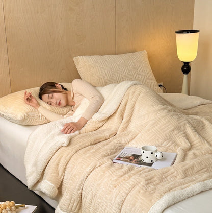 Double Layer Jacquard Warm Blanket
