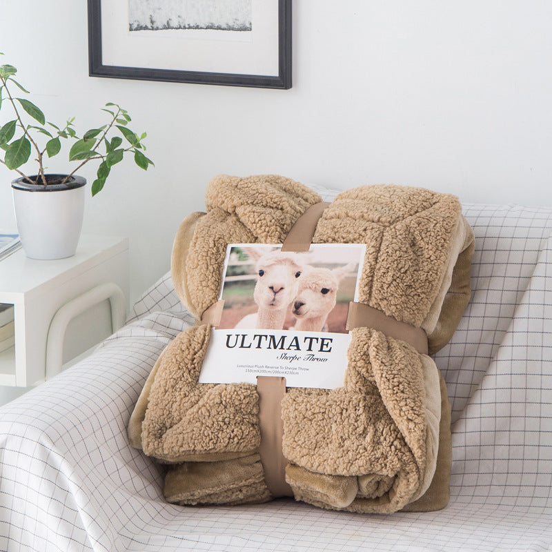 Double Layer Fleece Throw Blanket
