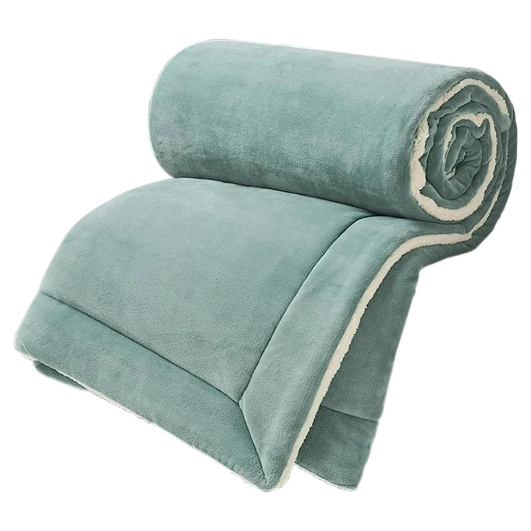 Sherpa Flannel Throw Blanket